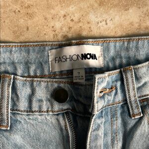 Fashion Nova Sky Blue Denim Pants